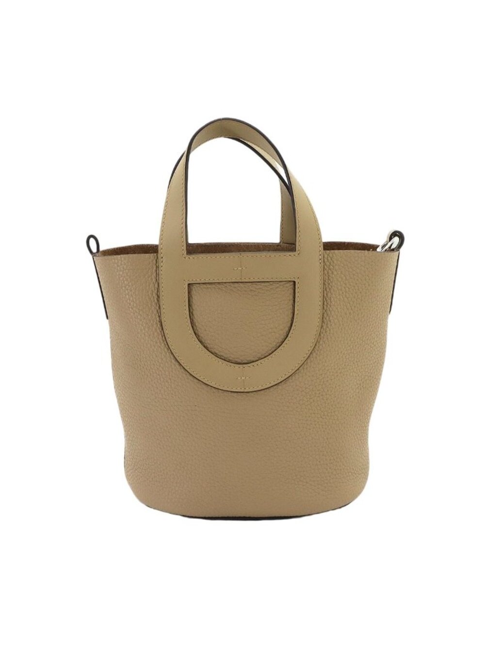 Hermes in the Loop 18 Handbag Taurillon Clemence Swift Beige Marfa